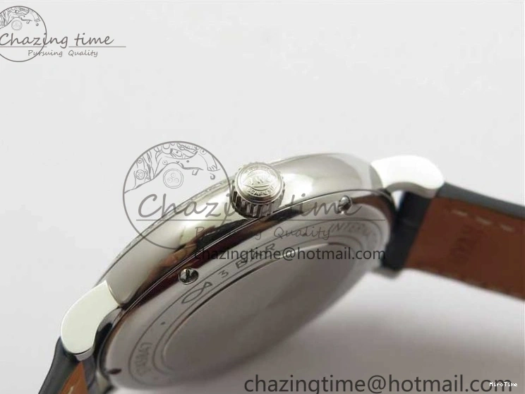 MIROTIME 0429 Portofino 37mm SS V7F 1:1 Best Edition Blue Dial Diamonds Bezel on Blue Leather Strap A Chic 7093